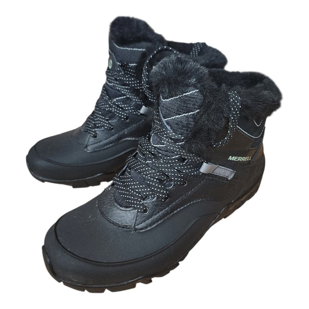 Merrell Aurora 6 Ice+ WaterproofSnow Vibram Womens Boots J37216 US Size 9